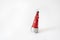 Old Vintage red christmas lighthouse toy isolated on white background, copy space