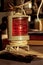 Old vintage red light as photographic equipment