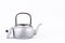 Old vintage retro Kettle on white background drink isolated water boiler . Which, kettle made of aluminum materials.