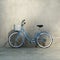 Old vintage romantic blue bicycle