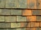 Old vintage roof tiles shingles weathered painting