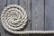 Old vintage rope and planks background