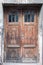 Old vintage shabby brown door