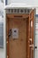Old vintage Soviet telephone booth