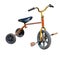 Old vintage tricycle children bicycle