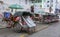 Old vintage trishaw or tricycle rickshaw and beca