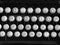 Old vintage typewriter letters keyboard alphabet circles