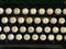 Old vintage typewriter letters keyboard alphabet circles