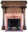 Old Vintage Victorian Fireplace Isolated