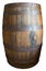 Old Vintage Wood Whiskey Barrel Isolated