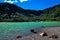 Old Volcano\'s Crater now Turquoise Lake, Alegria, El Salvador