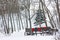 Old Wagon in Snow-Covered Landscape