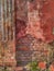 Old wall red brick retro