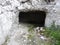 Old war tunel in sass di stria in dolomites