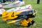 OLD WARDEN, BEDFORDSHIRE, UK ,OCTOBER 6, 2019. Granville Gee Bee Super Sportster Z Replica model. Race Day at Shuttleworth