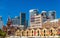 Old warehouses at Campbell`s Cove Jetty in Sydney, Australia