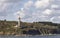 An Old Wartime Lighthouse on a Promontory near Brest, with its associated wartime German Bunkers.