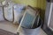 Old washboards and flour sacks in old store