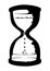 Old water hourglass. Vector drawing icon