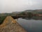 An old water reservoir constructed a long time ago in the rural area.