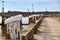 Old waterfront walkway at Wiscasset Maine