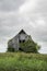 Old weathered and abandoned farm barn