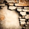 Old and weathered brick wall background - ai generated image