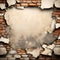 Old and weathered brick wall background - ai generated image