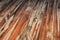 Old Weathered Cracked Flaky Varnished Laminated Flooring Grunge Background