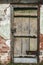 Old weathered farm shed door