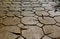 Old weathered hardwood floor in open exterior space