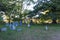 Old weathered headstones tucked under shady trees, The Burying Point, Salem, Massachusetts, 2018