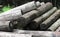 Old Weathered Logs in a Field