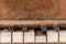 Old and Weathered Piano Keys