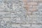 Old weathered white brick wall