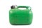 Old well Used Green Petrol Gasoline Can Isolated