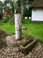 Old well water pump in a farm