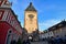 Old western city gate called `AltpÃ¶rtel`, one of tallest city gates in Germany, in city Speyer