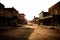 old western town. dirt road. transparent PNG file.