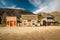 Old Western Wooden Buildings in St. Elmo Gold Mine Ghost Town in Colorado