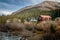 Old Western Wooden Buildings in St. Elmo Gold Mine Ghost Town in Colorado, USA