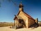 Old Western Wooden Church in Goldfield Gold Mine Ghost Town in Youngsberg, Arizona, USA