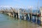 Old Wharf, pier coast of Malaysia, Langkawi.