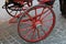 Old wheel of a horse cart old ancient horse coach