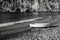 An Old White Boat On A Beach