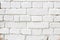 Old white brick wall, background texture