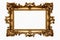 old wide ornamental baroque picture frame, generative ai.