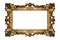 old wide ornamental baroque picture frame, generative ai.