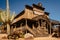 Old Wild Western Wooden Saloon in Goldfield Gold Mine Ghost Town in Youngsberg, Arizona, USA