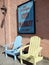Old Wilmington City Market Sign and Adirondack Chairs